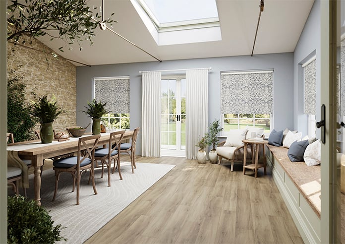 William Morris At Home Sunflower, Indigo - Twist&Fit Roller Blind - Image 7